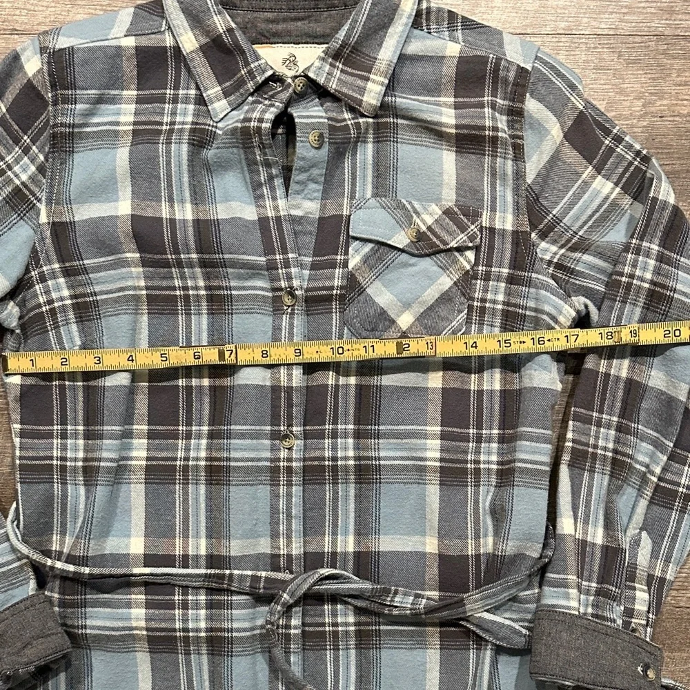 Legendary Whitetails Open Spaces Blue and Gray Plaid flannel Shirt Dress Small - Picture 7 of 10